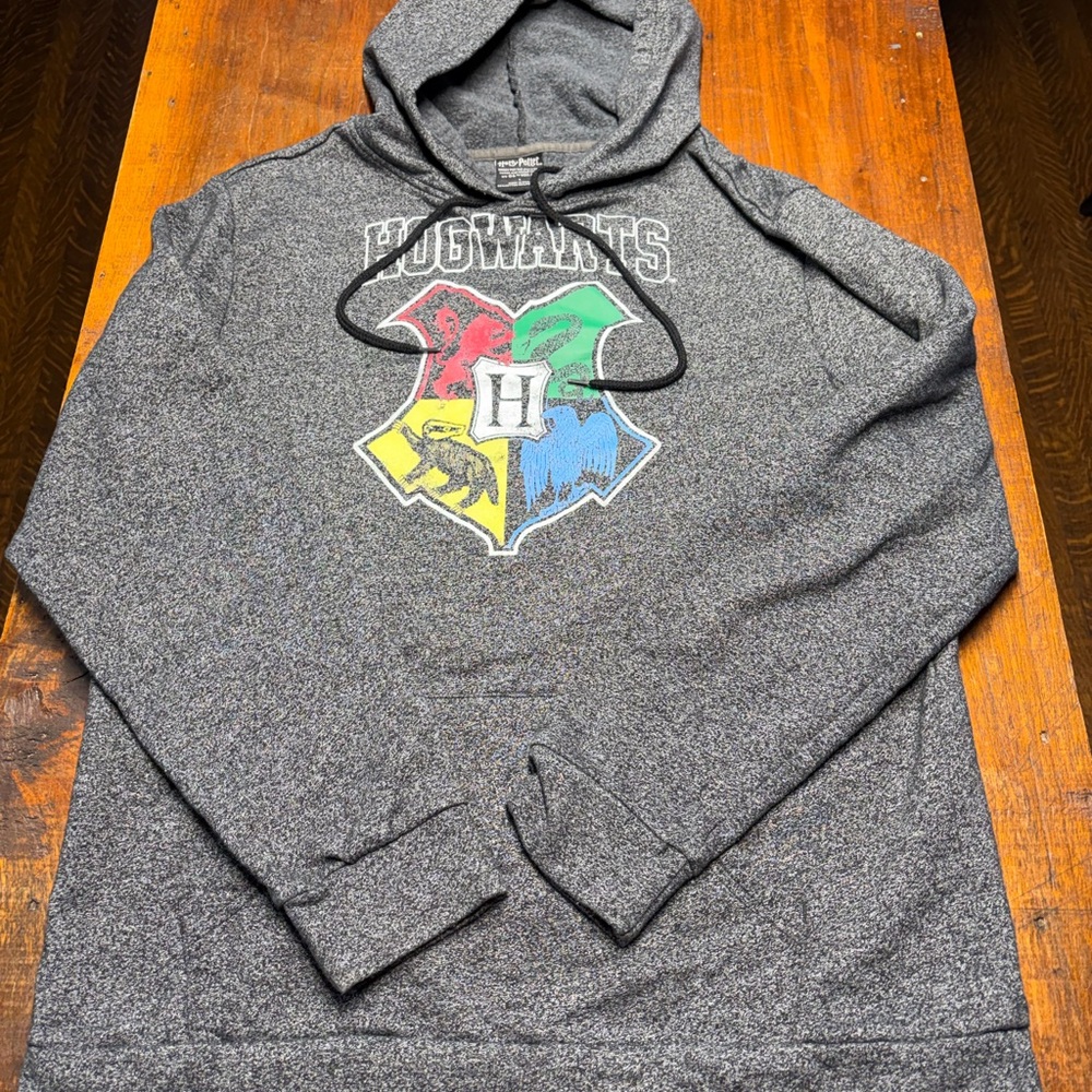 Hogwarts Harry Potter Crest Hoodie, Mens Size L